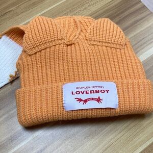 Kids Orange Knit Beanie